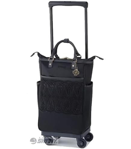 美品✨SWANY スワニー キャリーバッグ リリーア　ブラック　ストッパー付き Amazon｜D-630 ポルド座面付 L21 ブラック×ブラック T2